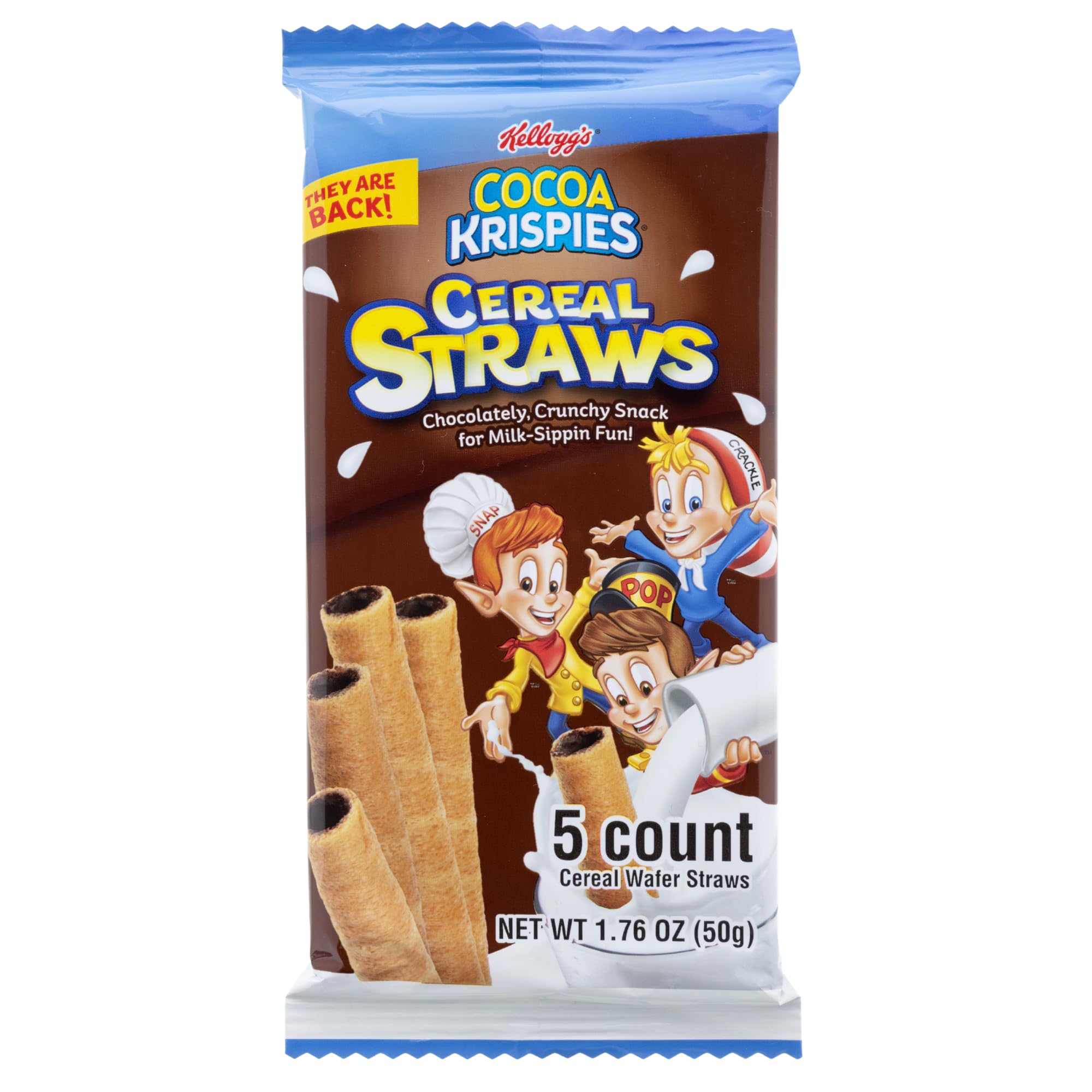 2025 Kellogg’s Cocoa Krispies Cereal Straws, Birthday Party Favors, Chocolate Edible Breakfast Straw, 5 Count, (3 Pack) - Image 5