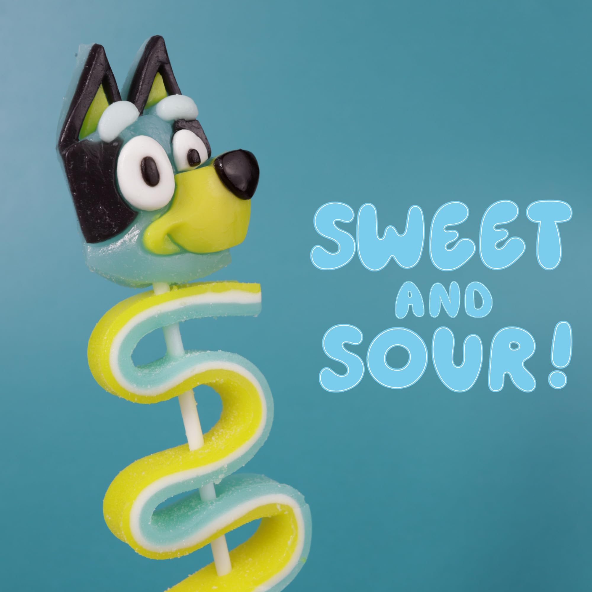 Bluey and Bingo Gummy Lollipops, Character Candy Skewers with Twisted Fruit Gummies – Individually Wrapped Party Favor Treats, (4 Pack) - Image 4