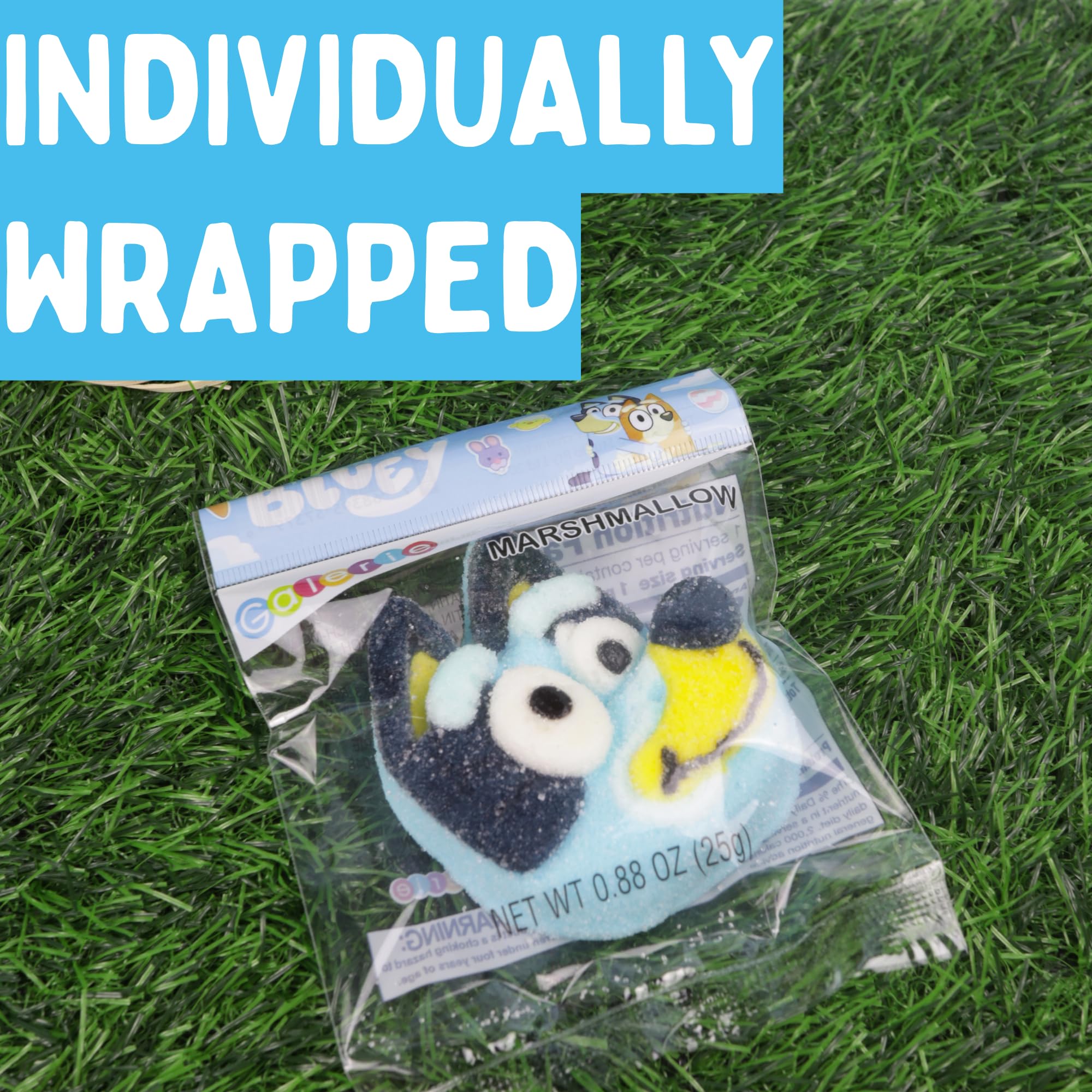 Bluey Candy Jumbo Marshmallows, Sugar Coated Treats, Individually Wrapped Pieces, 4 Count Box - Image 4