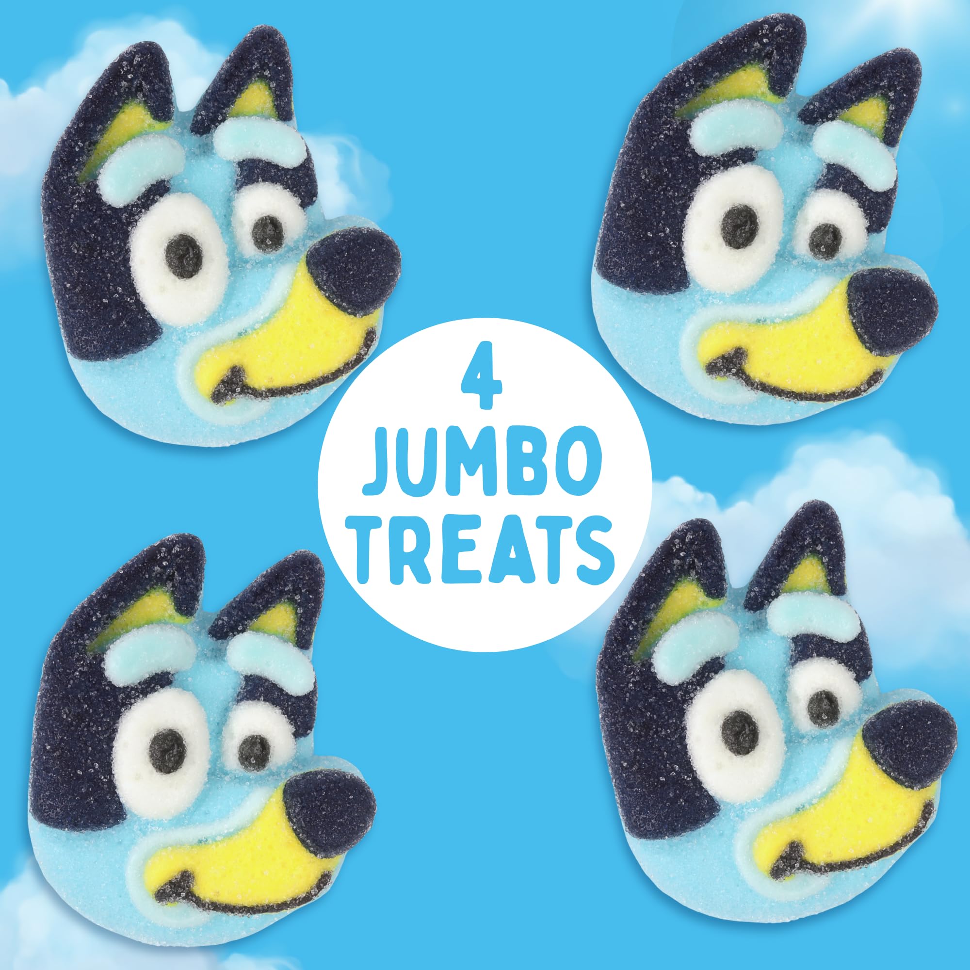 Bluey Candy Jumbo Marshmallows, Sugar Coated Treats, Individually Wrapped Pieces, 4 Count Box - Image 7