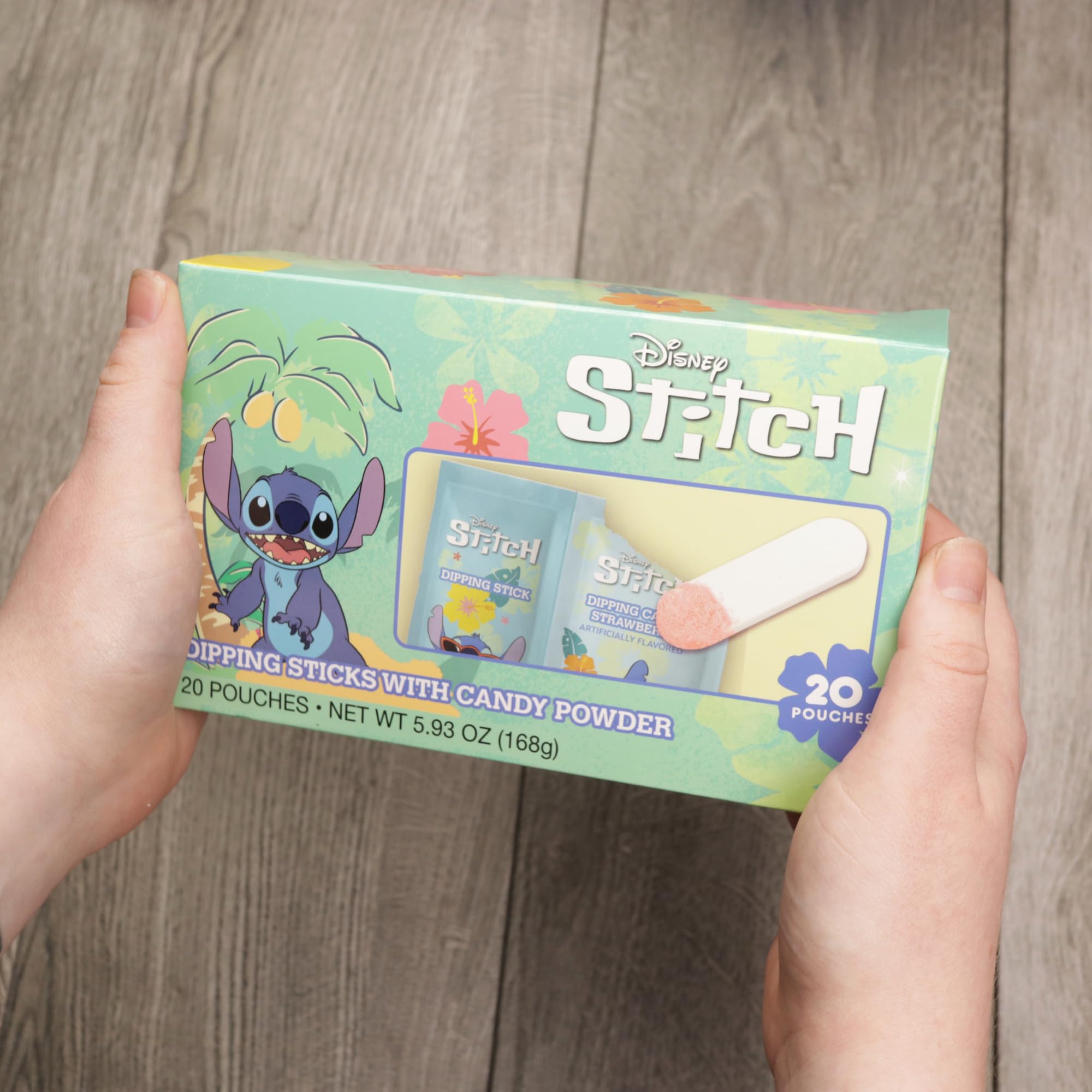 Disney Lilo and Stitch Dipping Sticks and Powder Candy, Strawberry Flavored, Birthday Party Treats, 20 Individual Pouches - Image 4