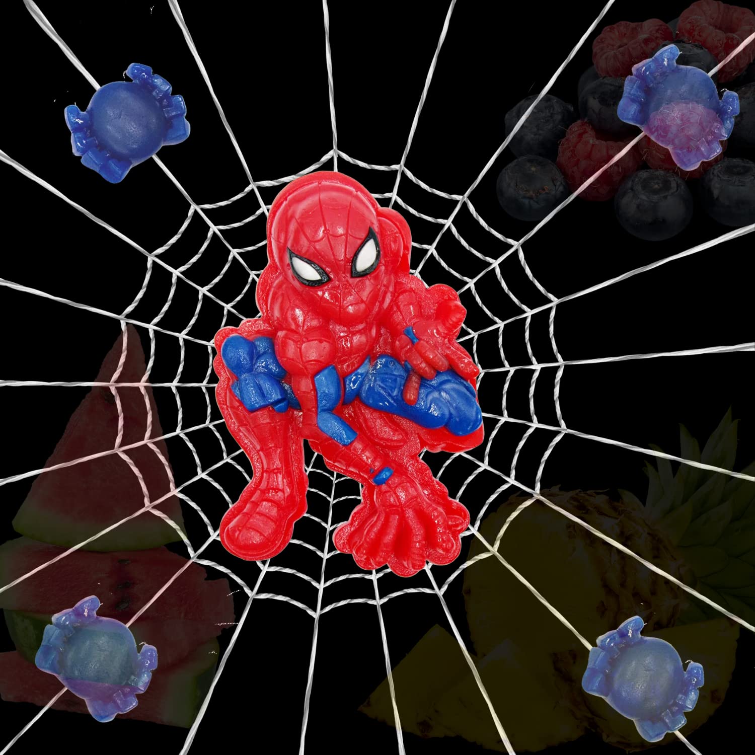 Galerie Marvel Spiderman with Mini Spider Gummy Candy, Fruit Punch Flavored, Christmas Gifts Stocking Stuffers for Kids, 6 Ounce - Image 6