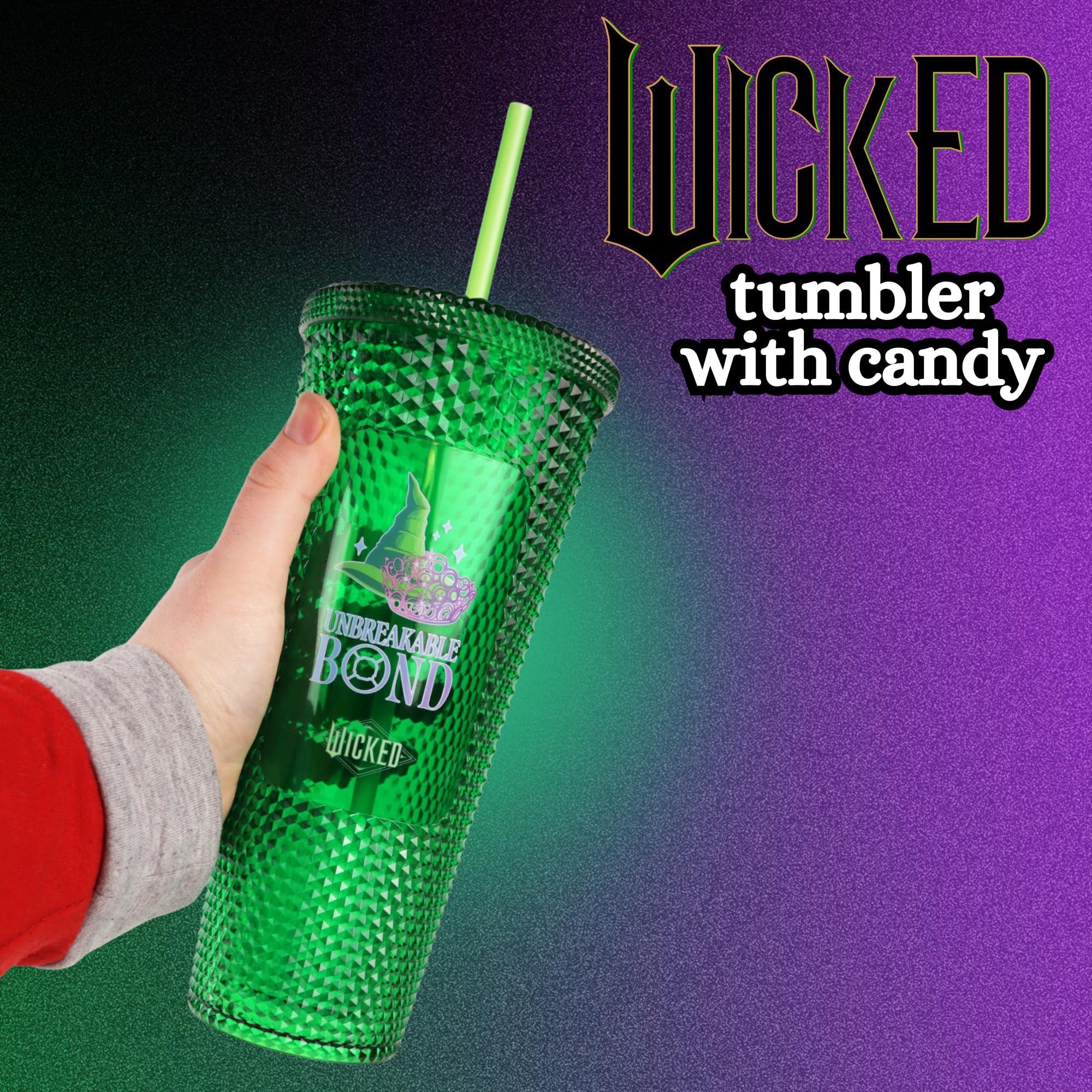 Green Wicked Tumbler Gift Set with Candy, Individually Wrapped Pieces, Collectible Cup, 3.10 Ounces - Image 3