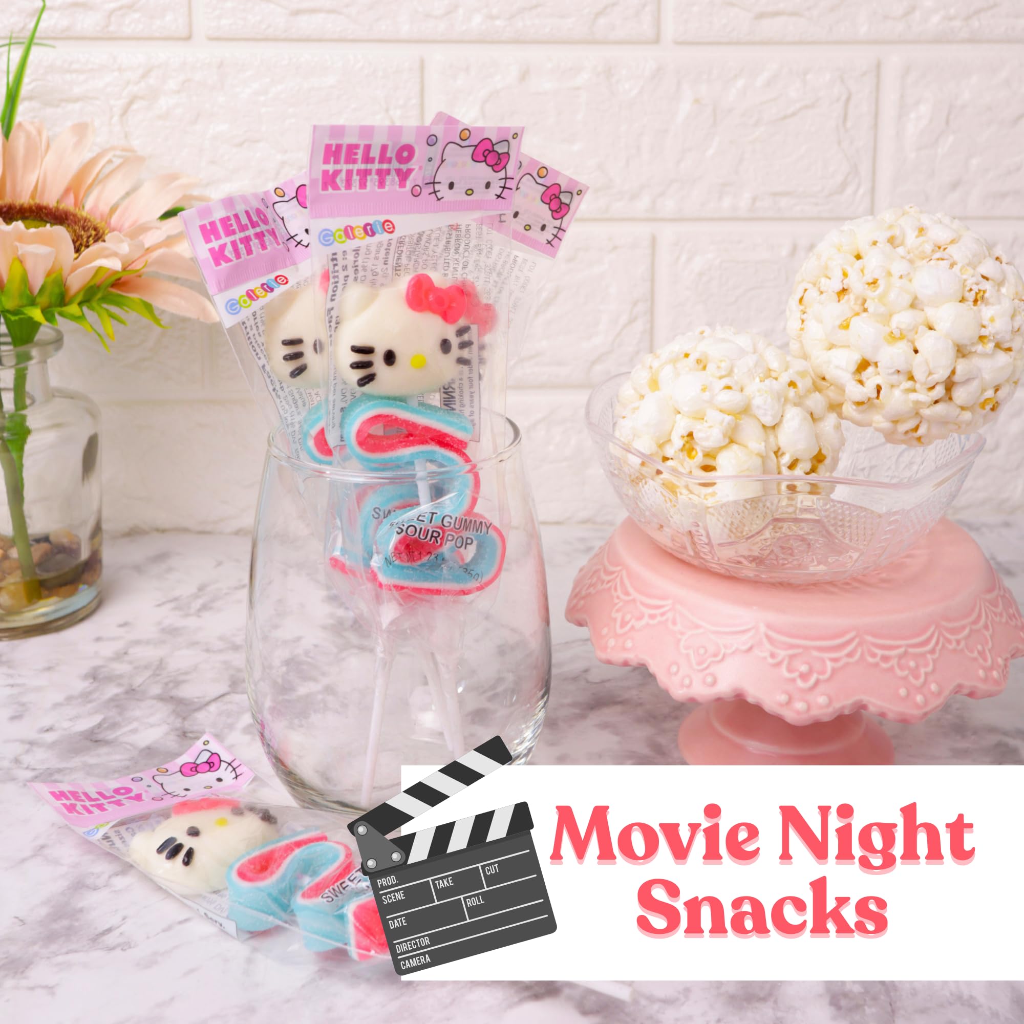 Hello Kitty Gummy Skewers, Character and Sour Belt Gummies, Individually Wrapped Candy Gifts, 4 Count Box - Image 5