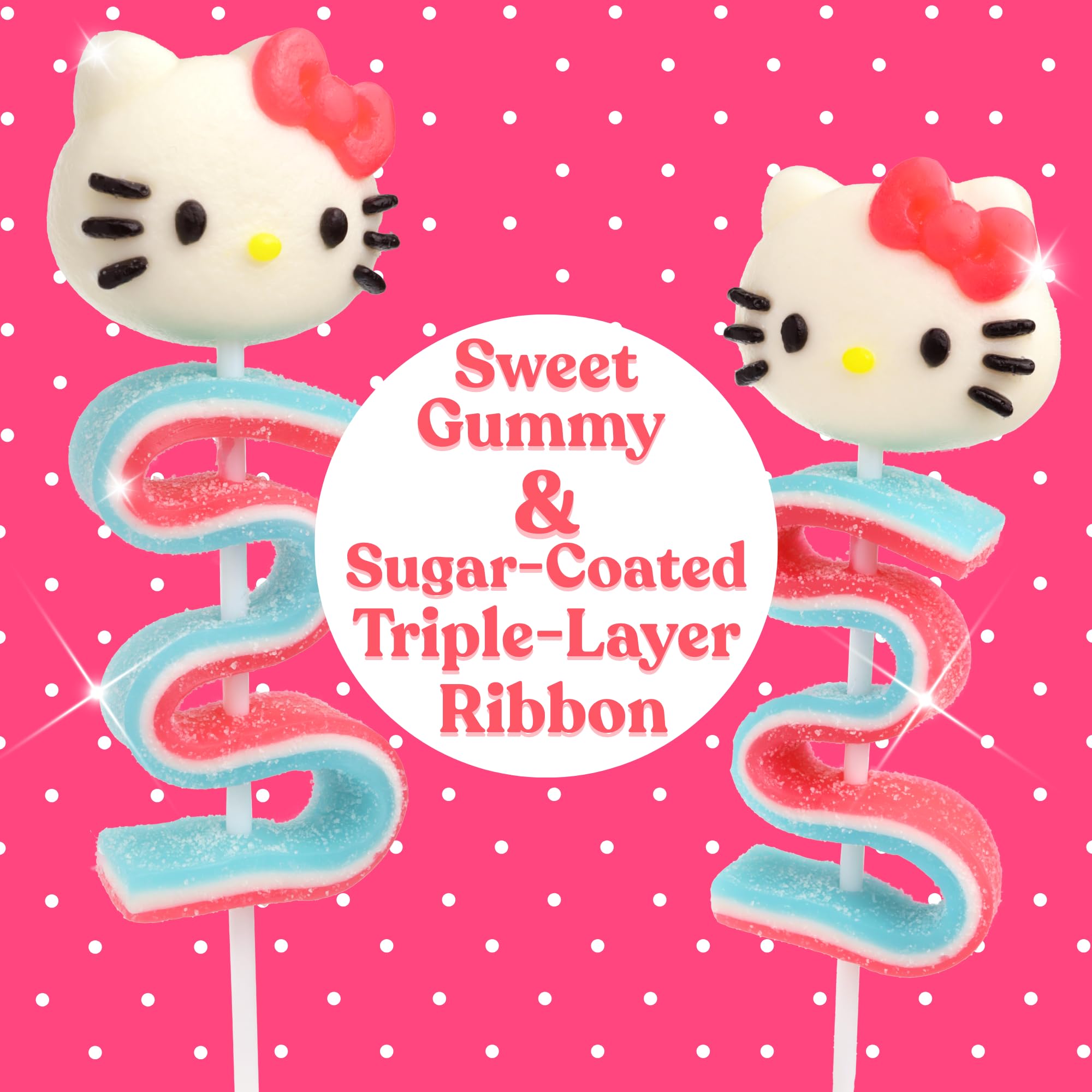 Hello Kitty Gummy Skewers, Character and Sour Belt Gummies, Individually Wrapped Candy Gifts, 4 Count Box - Image 7