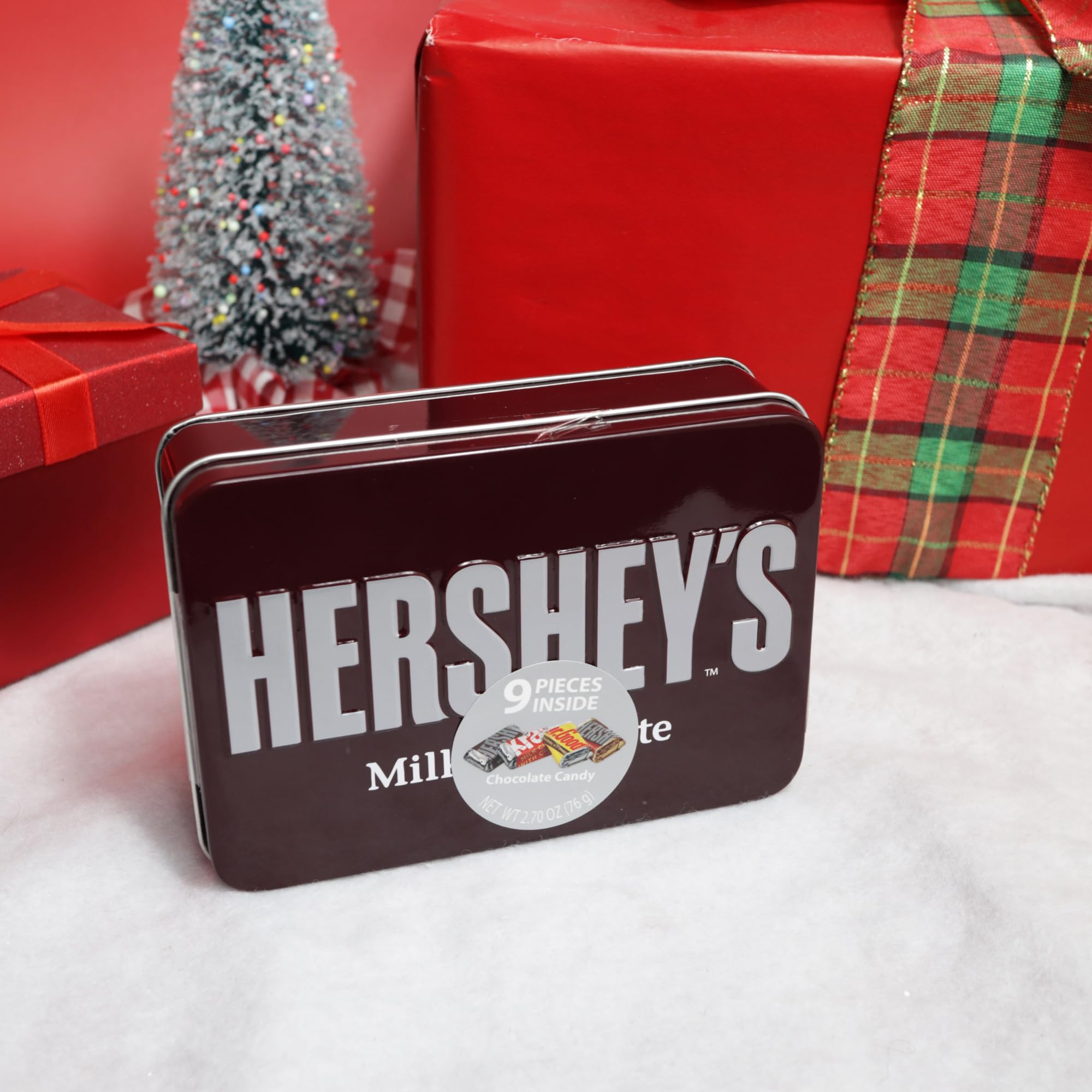 Hershey's Miniatures Nostalgic Gift Box, 9 Individually Wrapped Assorted Chocolates Inside, 2.70 Ounces - Image 4