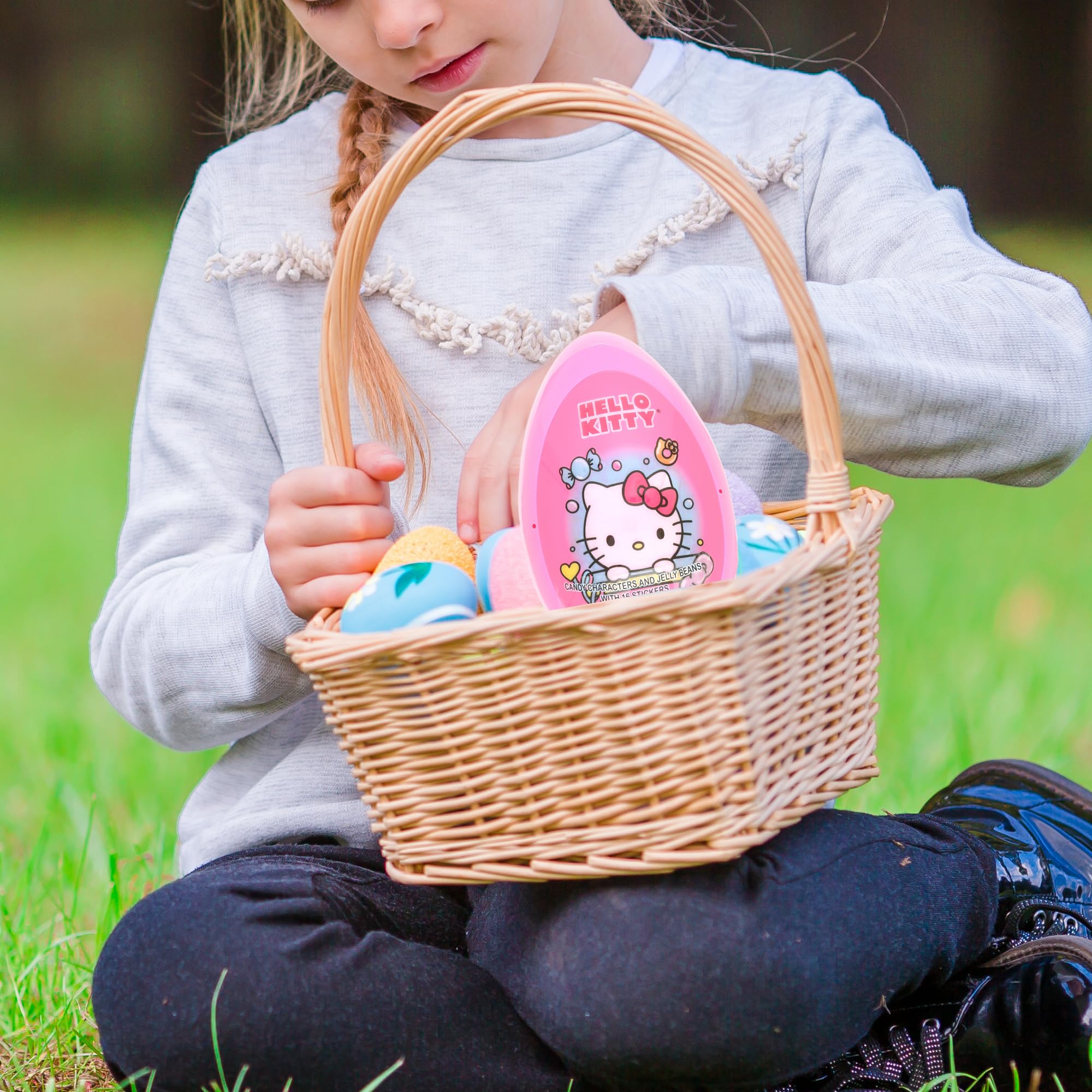 Jumbo Hello Kitty Easter Egg with Candy and Sticker, Individual Packets of Jelly Beans and Hard Candies, Basket Stuffer Gifts for Girls, 2.71 Ounces - Image 6