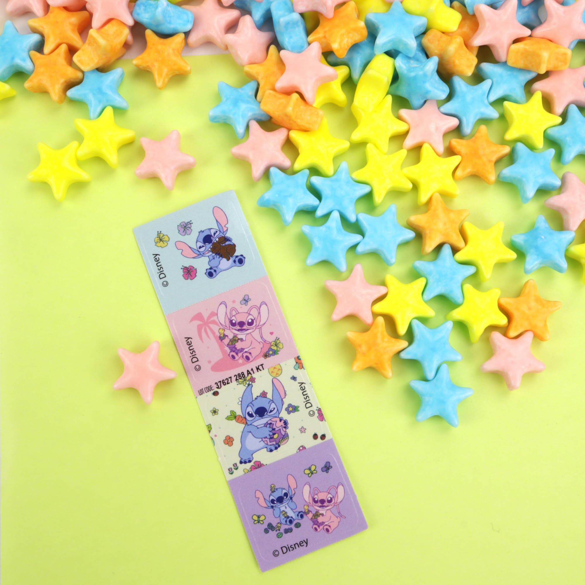 Jumbo Stitch Easter Egg with Candy Stars and Mini Stickers Inside, Festive Basket Stuffer Gift, 2.86 Ounces - Image 5