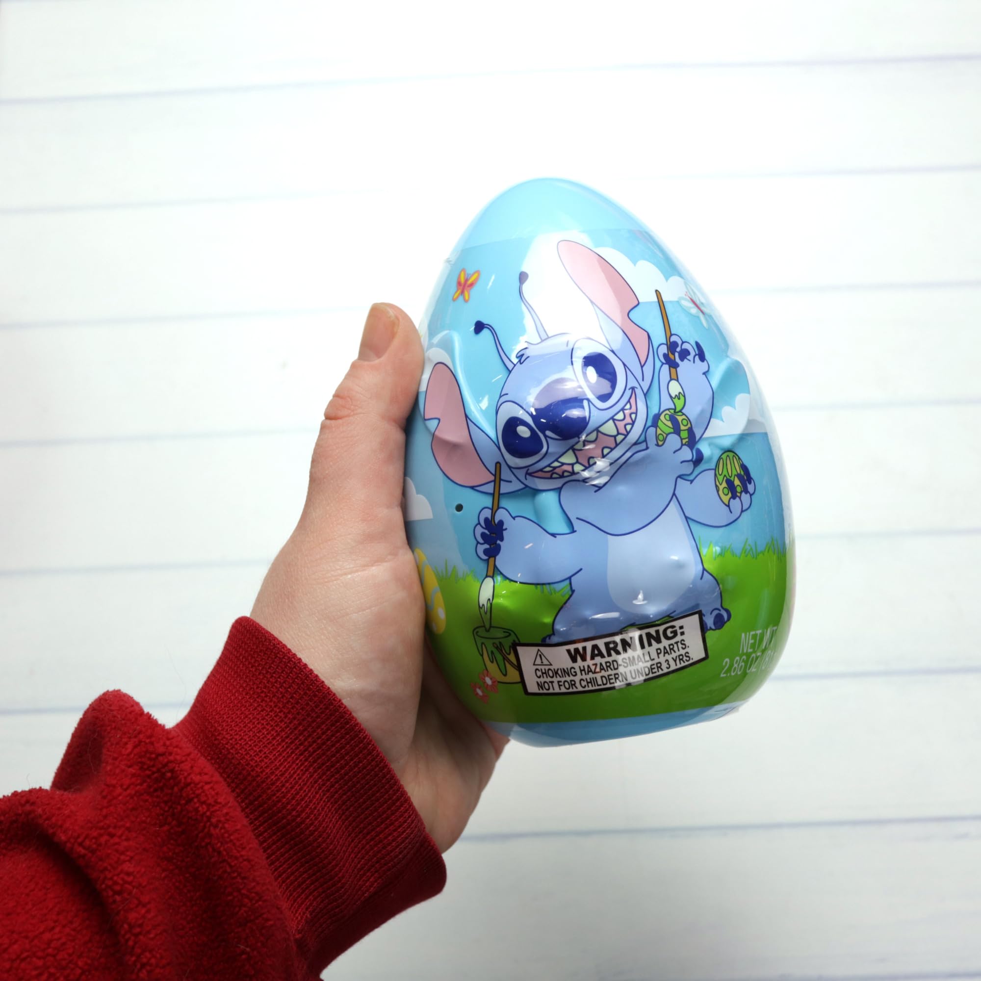 Jumbo Stitch Easter Egg with Candy Stars and Mini Stickers Inside, Festive Basket Stuffer Gift, 2.86 Ounces - Image 6