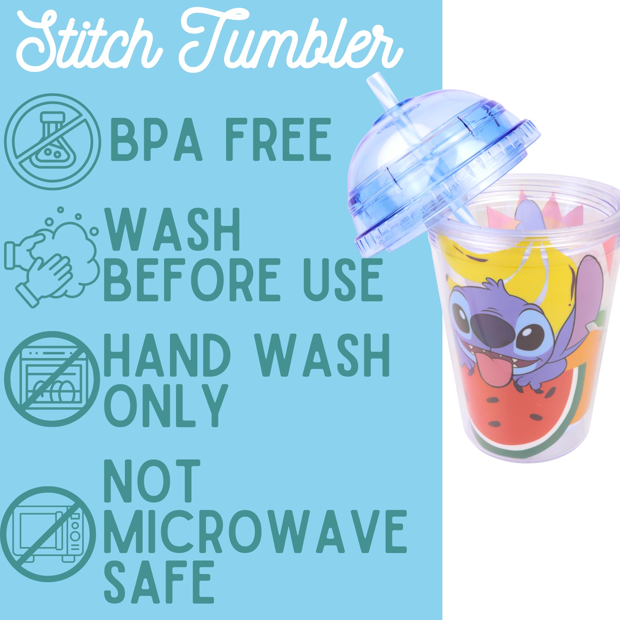 Lilo and Stitch Tumbler Cup with Fruit Punch Flavored Candy Sticks, 1.69 Ounces - Image 7