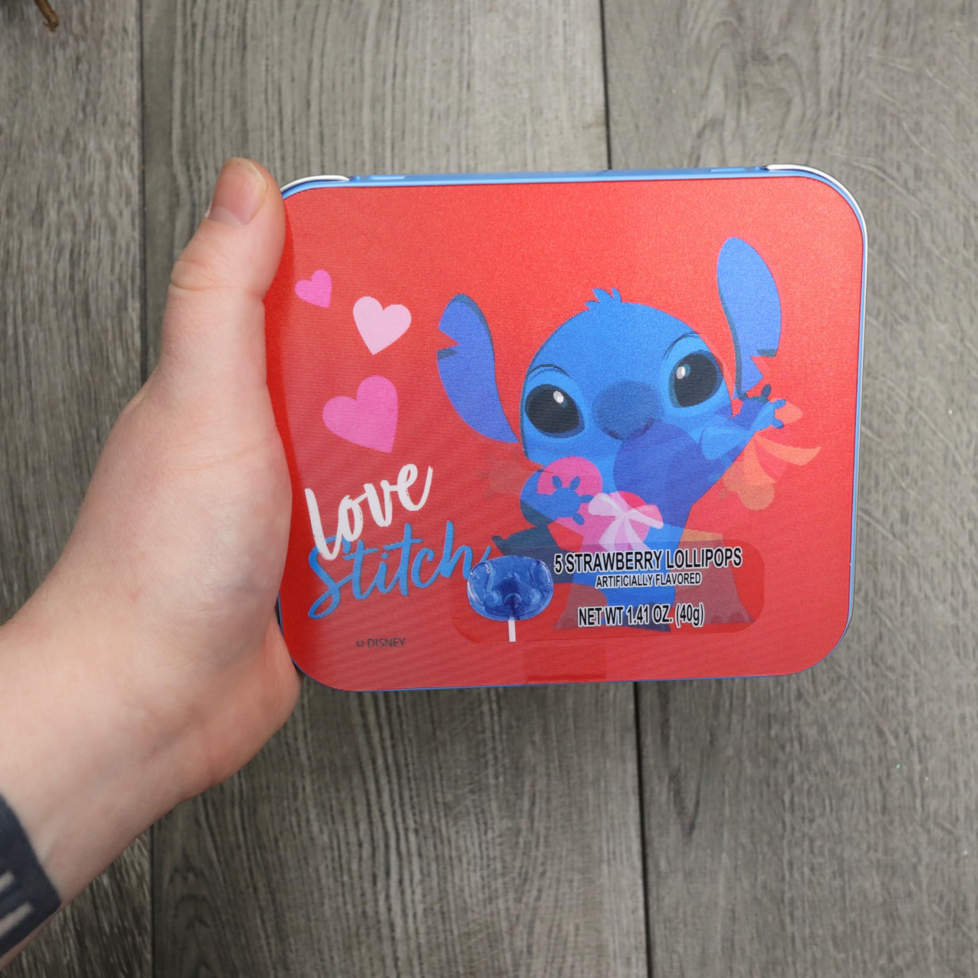 Lilo and Stitch Valentine's Lollipops, Individually Wrapped Strawberry Suckers, Vday Candy Gift Set, 1.41 Ounces - Image 5