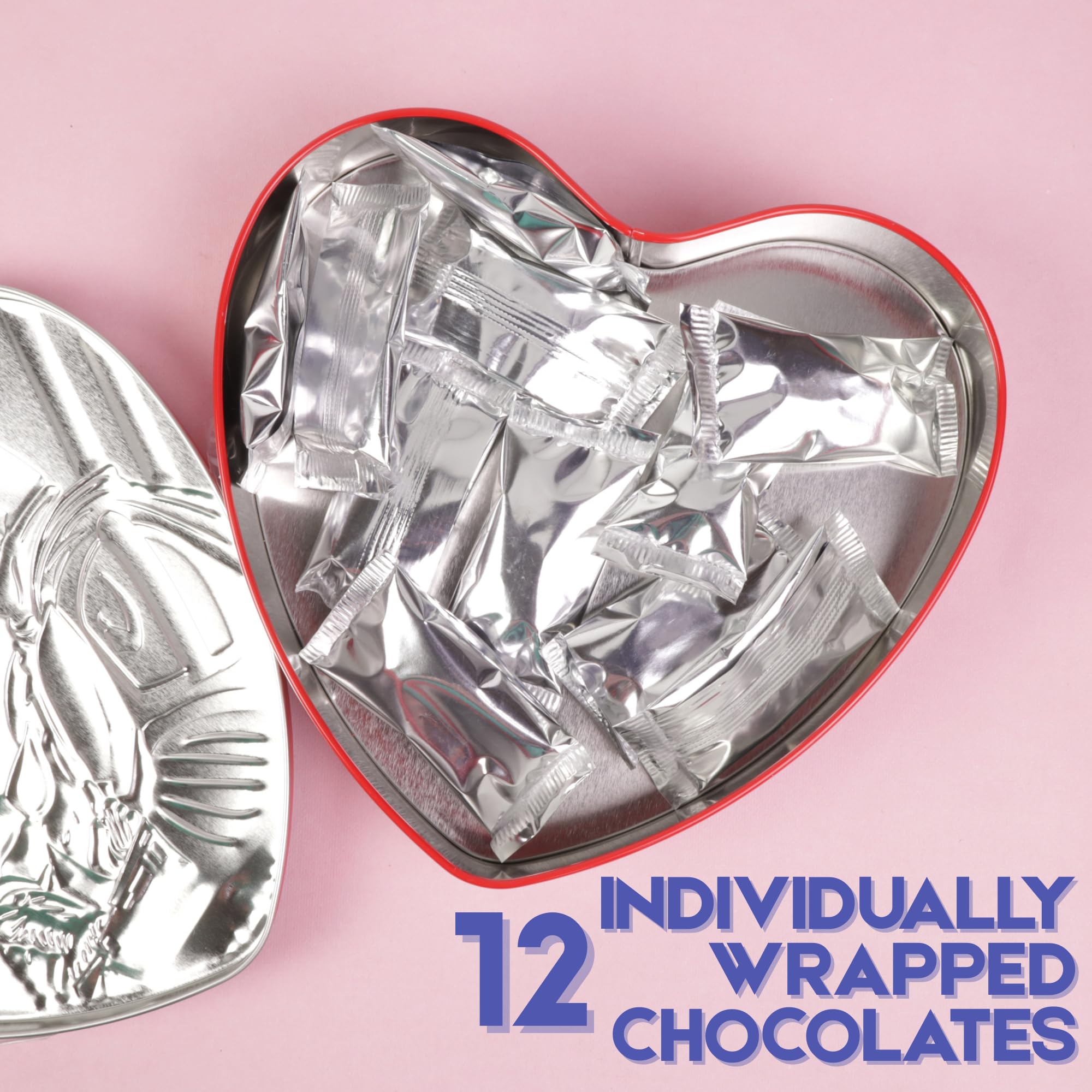 Mandalorian Heart Box, Milk Chocolates Inside, Seasonal Candy Gift, Easter Basket Stuffer, Reusable Container, 2.54 Ounces - Image 5