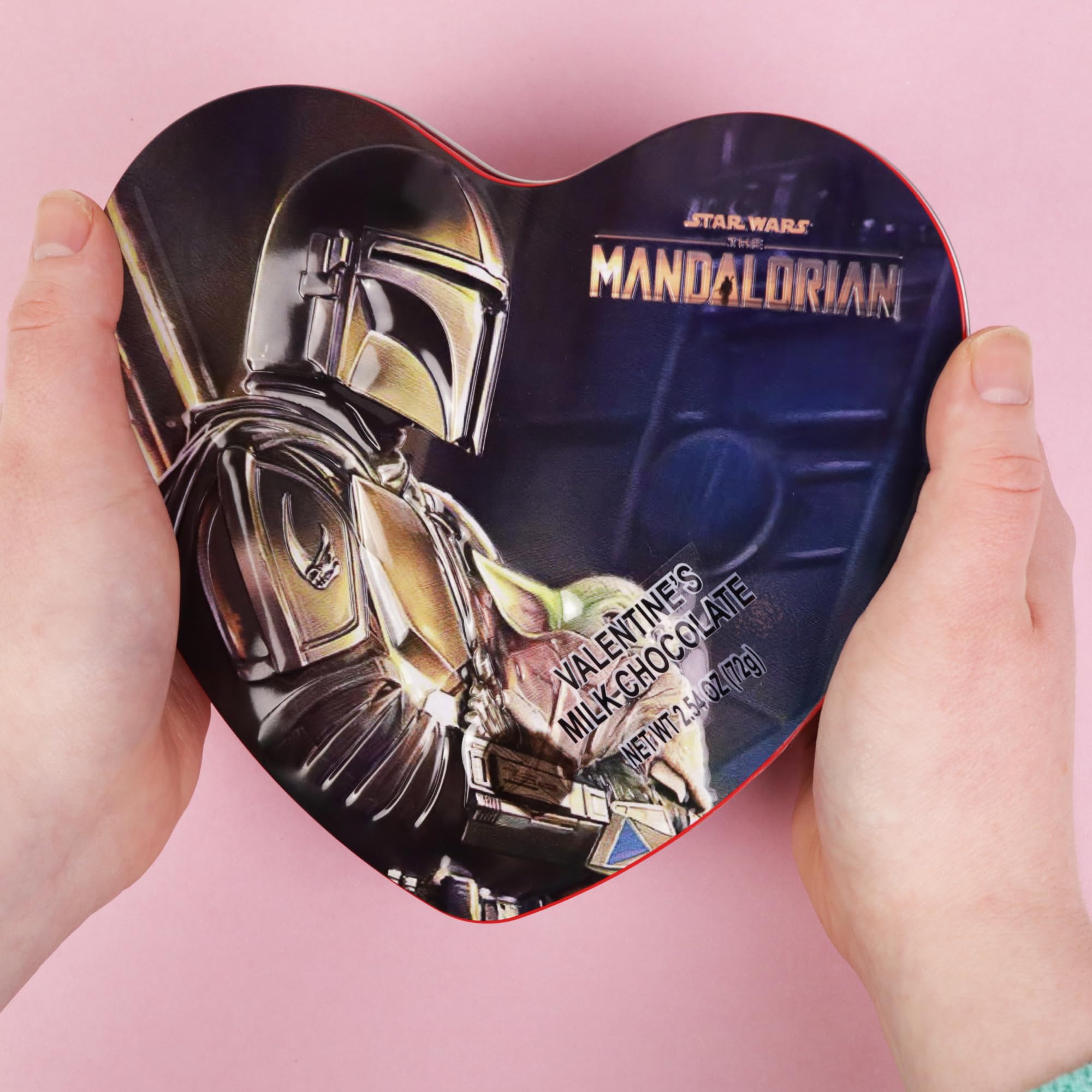 Mandalorian Heart Box, Milk Chocolates Inside, Seasonal Candy Gift, Easter Basket Stuffer, Reusable Container, 2.54 Ounces - Image 6