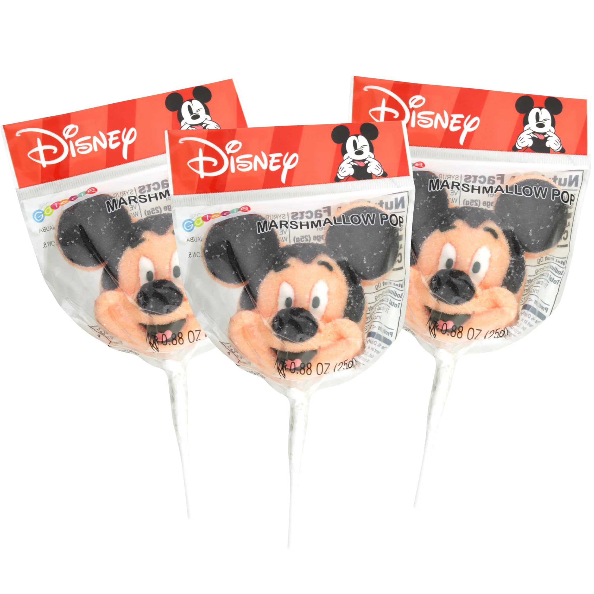 Mickey Mouse Jumbo Marshmallow Lollipops, Sugar Coated Candy, Individually Wrapped, Birthday Party Favor Treats, 0.88 Ounces (Pack of 3) - Image 7
