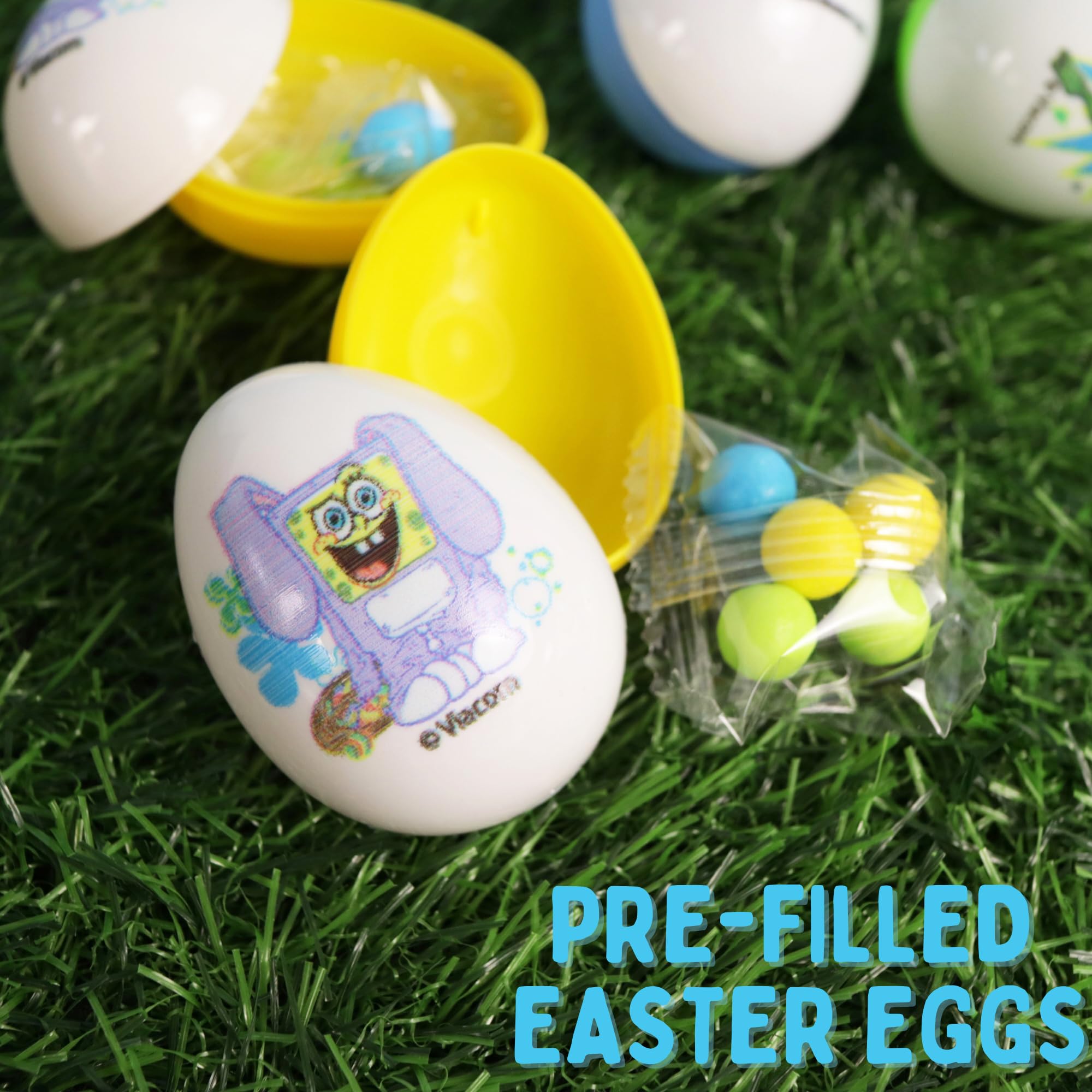 Nickelodeon Candy Filled Easter Eggs, Spongebob, Paw, and TMNT, Perfect for Egg Hunts and Basket Stuffers, 15 Count - Image 3