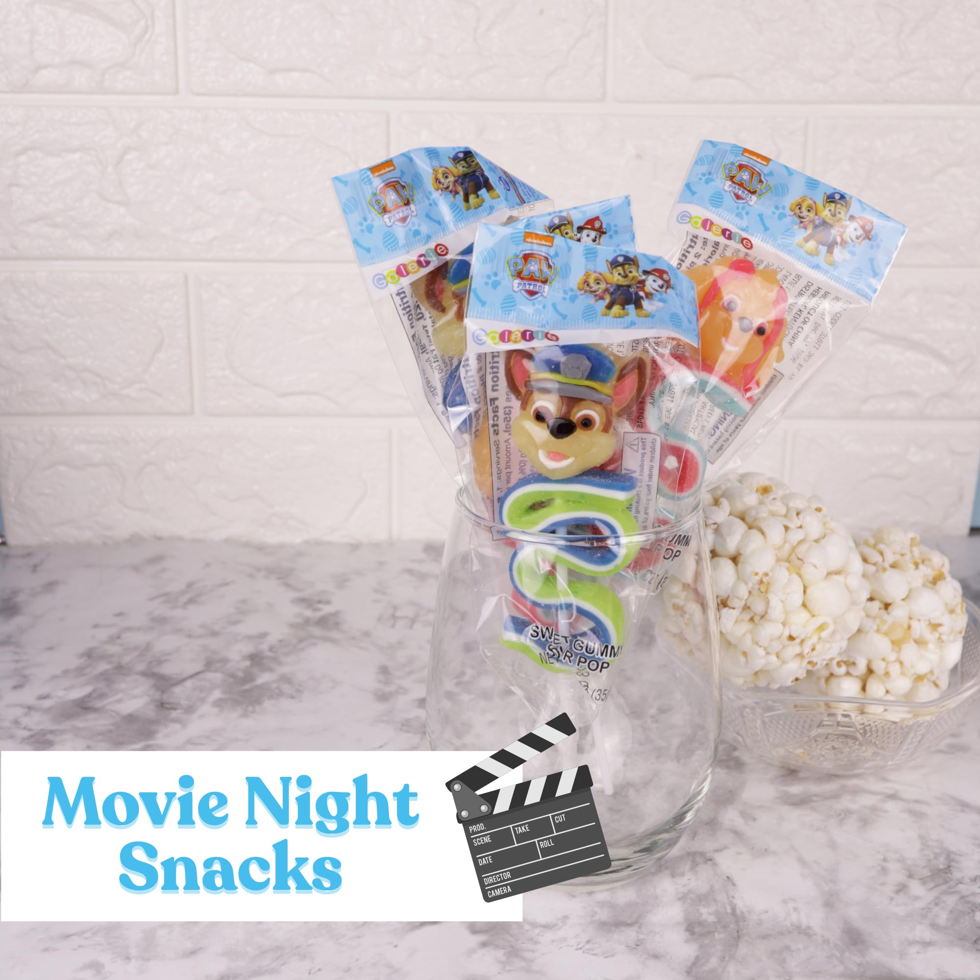 Paw Patrol Gummy Pops, Skye and Chase Character Candy, Individually Wrapped Basket Stuffers, 1.23 Ounces (Pack of 4) - Image 3