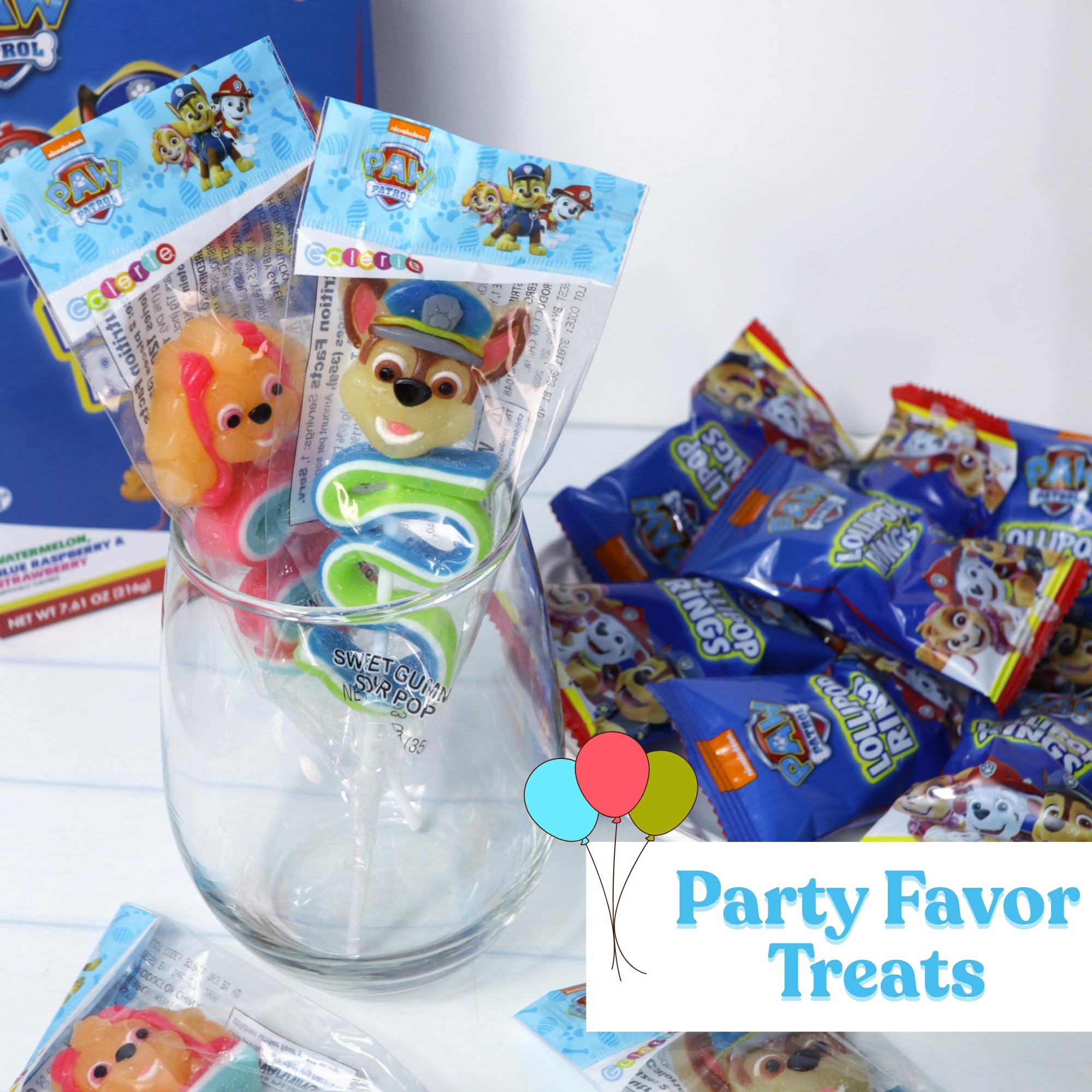 Paw Patrol Gummy Pops, Skye and Chase Character Candy, Individually Wrapped Basket Stuffers, 1.23 Ounces (Pack of 4) - Image 5