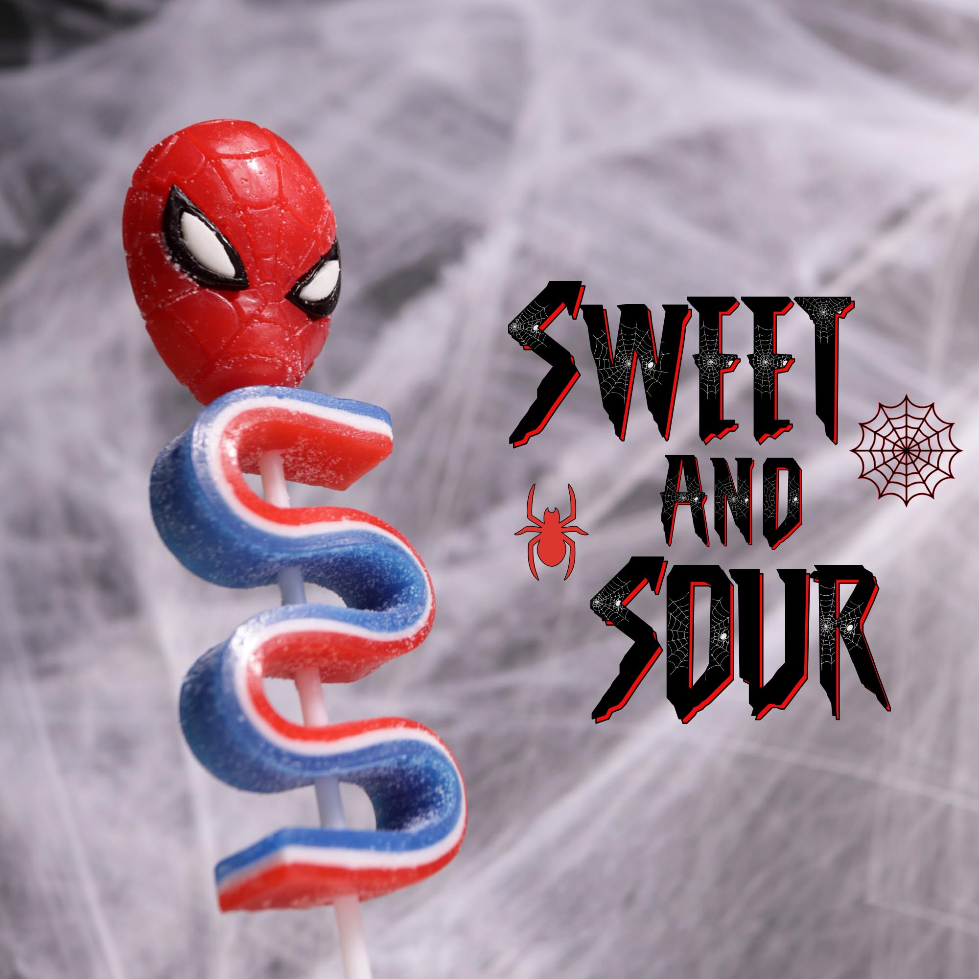 Spiderman Gummy Pops, Super Hero Character Candy, Individually Wrapped Party Favors, 1.23 Ounces (Pack of 4) - Image 6