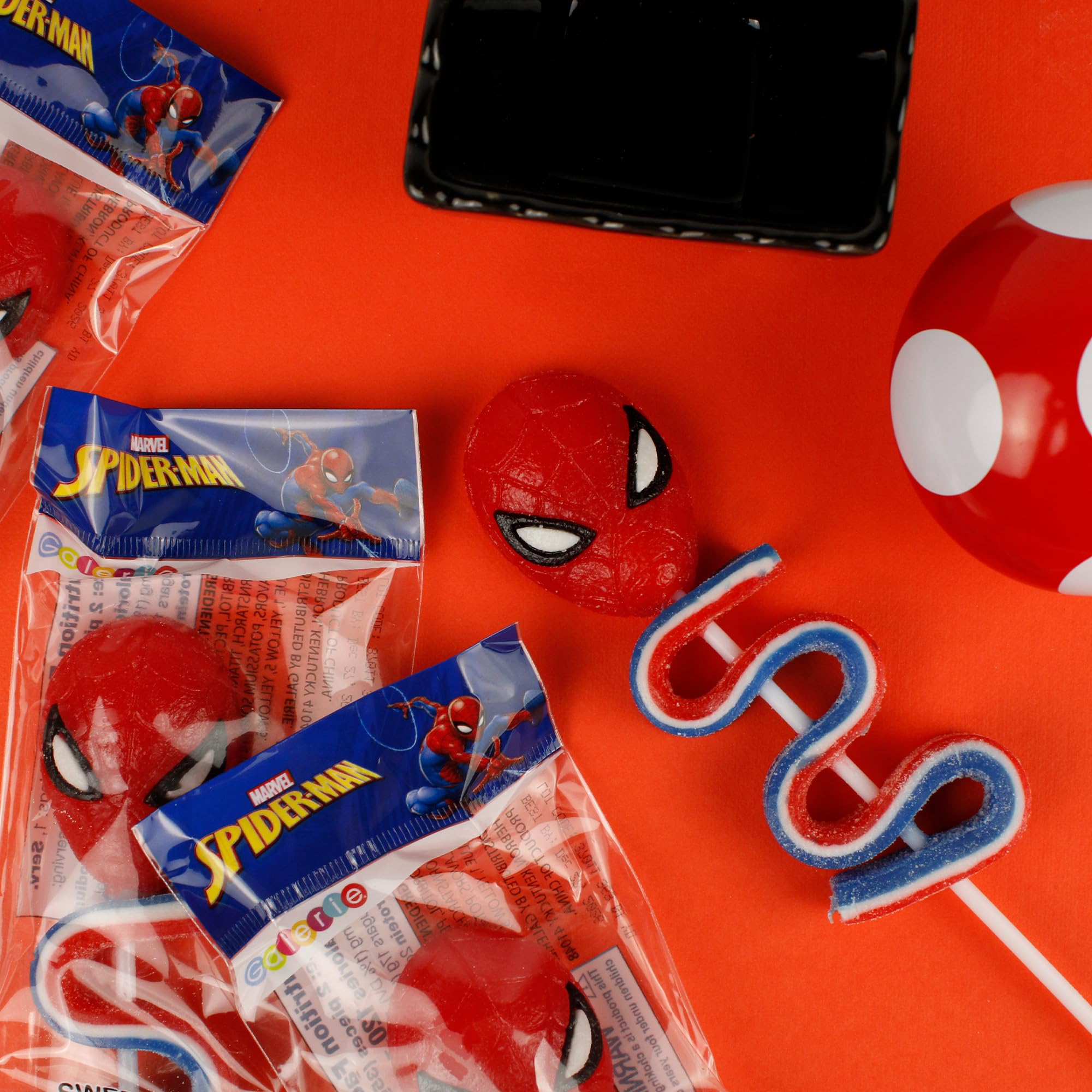 Spiderman Gummy Pops, Super Hero Character Candy, Individually Wrapped Party Favors, 1.23 Ounces (Pack of 4) - Image 7