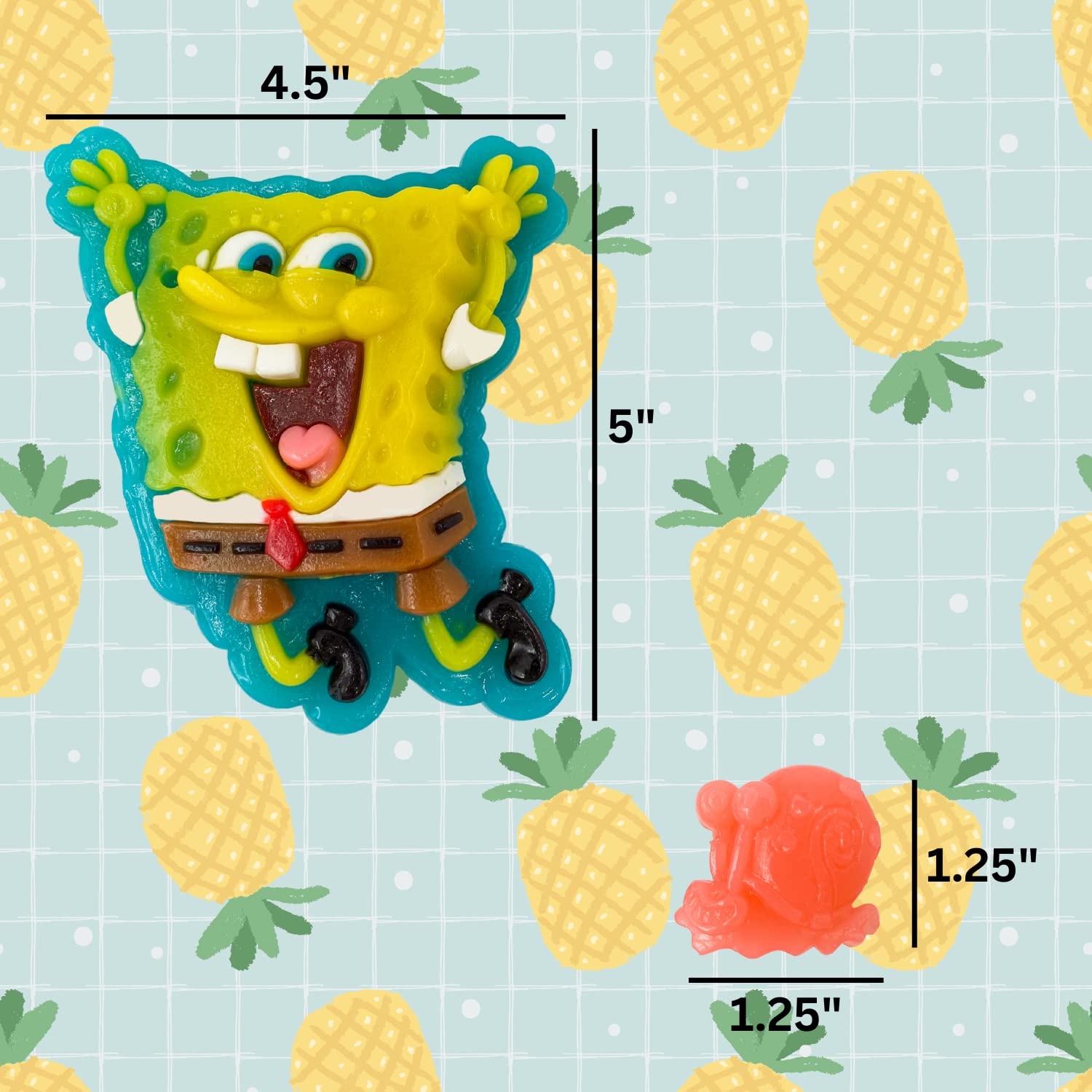 Spongebob Squarepants Gummy Candy with Mini Gary the Snail, Fruit Punch Flavored Party Favors, 6 Ounces - Image 7