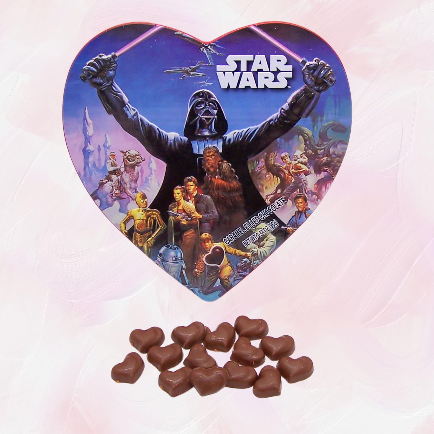 Star Wars Collectible Tin, Individually Wrapped Caramel Filled Chocolate with Reusable Container, Easter Basket Stuffer, 3.38 Ounces - Image 3