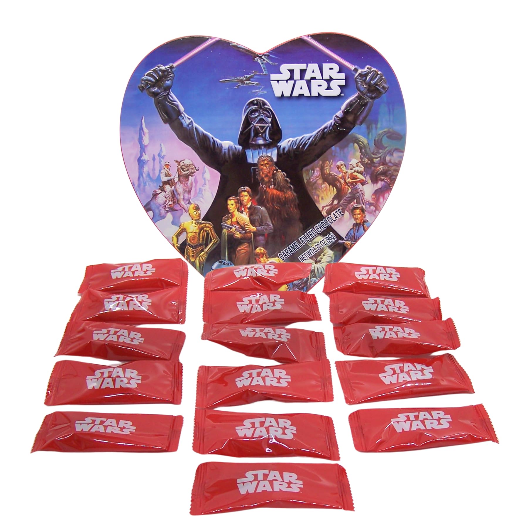 Star Wars Collectible Tin, Individually Wrapped Caramel Filled Chocolate with Reusable Container, Easter Basket Stuffer, 3.38 Ounces - Image 4