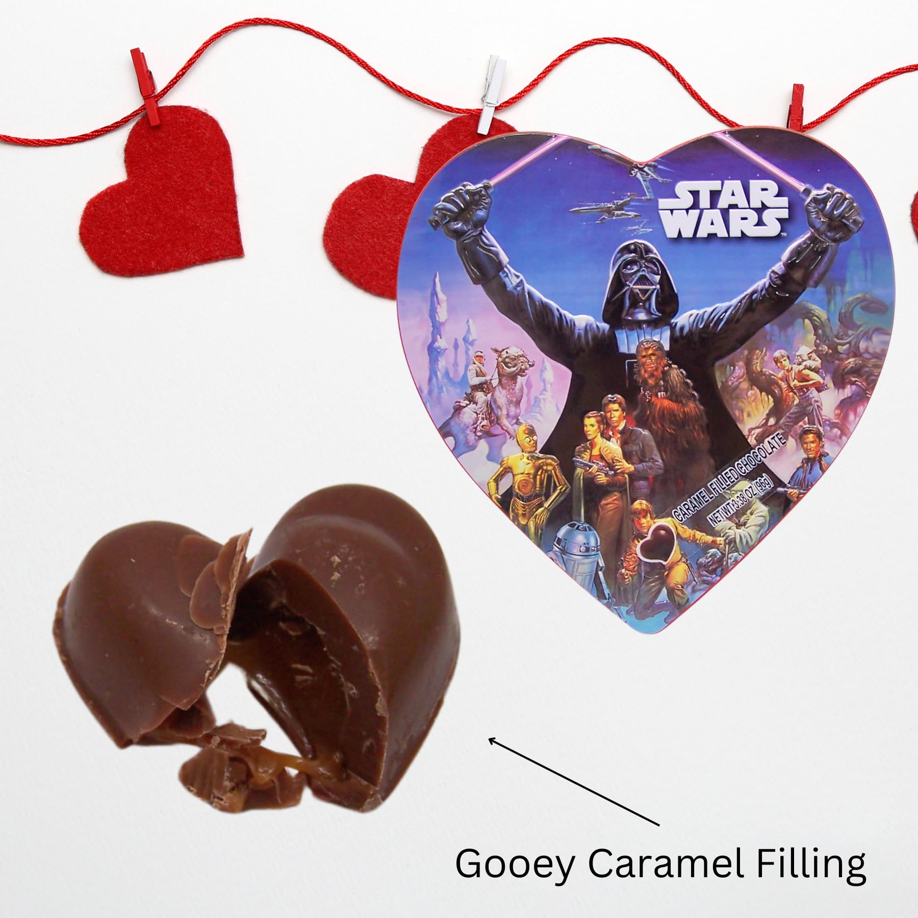 Star Wars Collectible Tin, Individually Wrapped Caramel Filled Chocolate with Reusable Container, Easter Basket Stuffer, 3.38 Ounces - Image 5