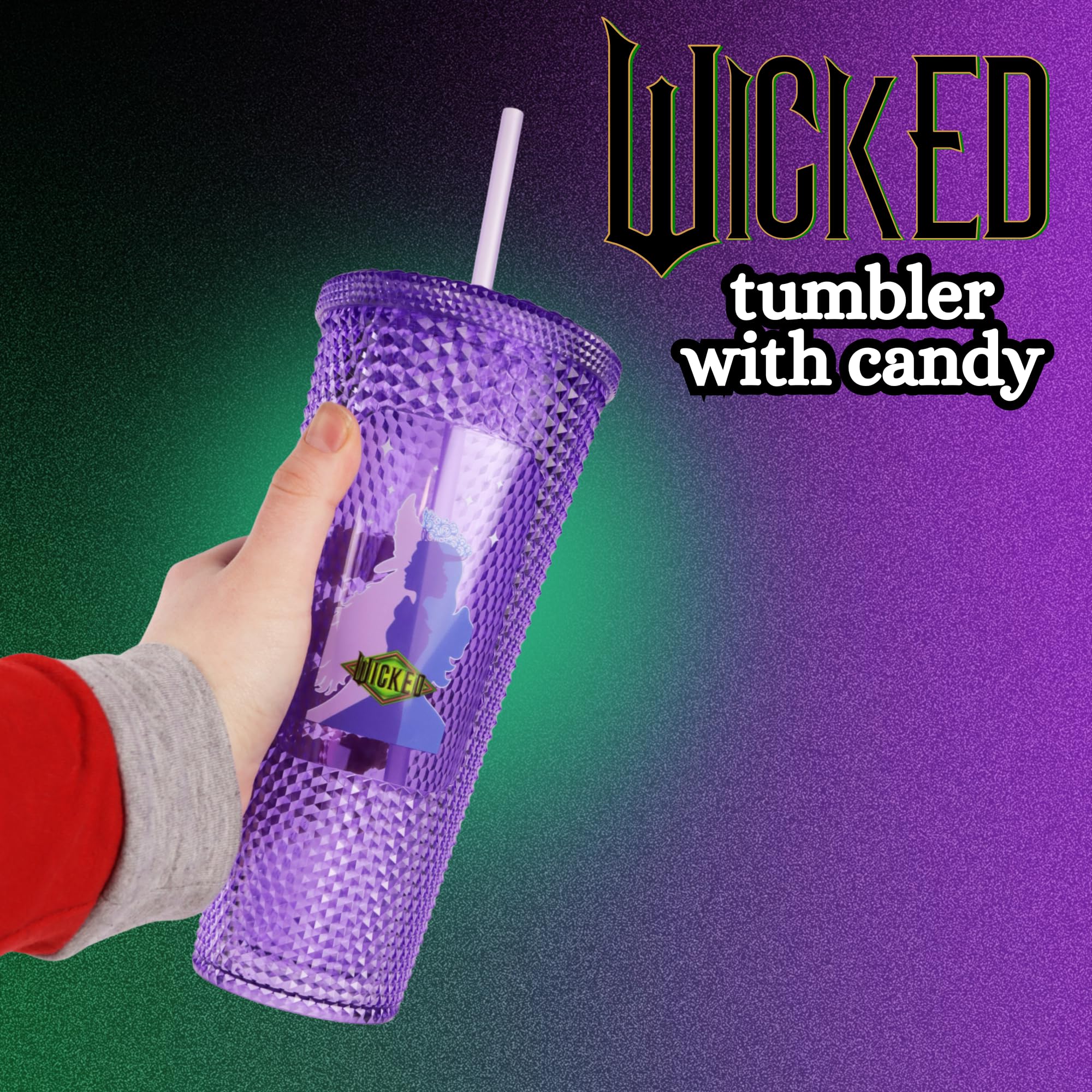Wicked Tumbler Collectible Gift Set, Lollipops and Candy Canes Inside, Individually Wrapped Pieces, 3.10 Ounces - Image 3